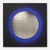 Lita Albuquerque, Untitled (from the Fibonacci series), 1998, pigment on panel, white gold leaf on resin