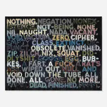 Mel Bochner, Nothing, 2007, oil on velvet