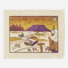 H. C. Westermann, Deserted Airport, N.M. (from the Connecticut Ballroom Series), 1975, woodcut in colors on Natsume #4007 wove paper