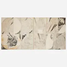 Lee Krasner, Past Present Subjunctive, 1976, charcoal and paper collage on canvas