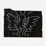 Keith Haring, Untitled (Subway Drawing (Angel)), 1982, chalk on paper laid to jute
