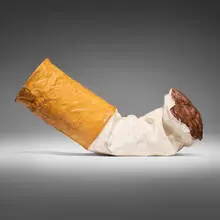 Fagend Study by Claes Oldenburg, cast aluminum hand-painted with enamel, sold May 2025
