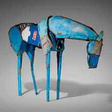 Deborah Butterfield, Red, 1992, found steel