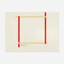 Mel Bochner, Axiom of Precedence: First Case (Zero Over-Counter Clockwise) R.V., 1972, ink and tape on paper