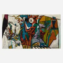 Paul Burlin, Corridors of Time, c. 1947, oil on canvas