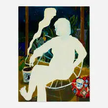 Untitled by Celeste Dupuy-Spencer, 2016, oil on canvas, sold May 2025