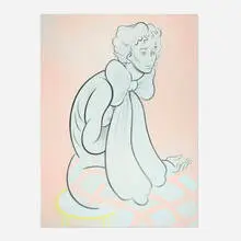 Koak, Breathless, 2019, acrylic, pastel, graphite, and casein on canvas
