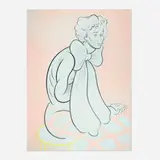 Koak, Breathless, 2019, acrylic, pastel, graphite, and casein on canvas