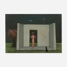 Gertrude Abercrombie, Self Imprisonment, 1958, oil on Masonite