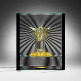 Sydney Cash, Slumped Piece, 1992, slumped glass, plate glass, metal wire