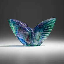 Shin-ichi Higuchi, Butterfly Vase, 1997, pâte de verre
