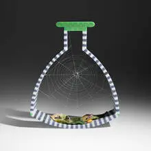Shin-ichi Higuchi, Keeper, 1995, pâte de verre, plastic filament, metal