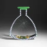 Shin-ichi Higuchi, Keeper, 1995, pâte de verre, plastic filament, metal