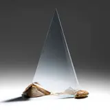 Kreg Kallenberger, Quiet Mountain, 1993, cut, ground, and polished optical crystal, stones