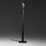 Bertil Vallien, Head 3 (087-0425), c. 2000, painted wood, cast and polished glass, steel