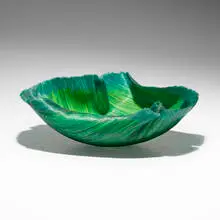 Untitled (from the Silk Road series) by Toots Zynsky, 1984, filet de verre, fused and thermo-formed glass threads, sold May 2025