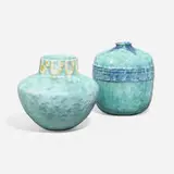 Roseville Pottery, Imperial II vases, set of two