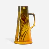 Standard Glaze tankard with wren and daffodils by Emma D. Foertmeyer for Rookwood Pottery, sold Jun 2023