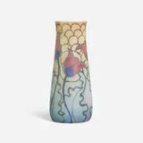 Decorated Mat/Double Vellum vase with stylized tulips by Charles S. Todd for Rookwood Pottery, sold Jun 2023