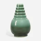 Futura The Bomb vase, model 394 by Roseville Pottery, c. 1928, glazed earthenware, sold Jun 2023