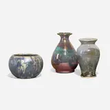 Pewabic Pottery, Collection of three vases