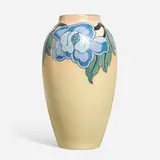 Large Vellum vase with stylized peonies by Charles S. Todd for Rookwood Pottery, sold Jun 2023