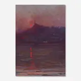 R. Bruce Horsfall, Sunset View of Mt. Adams from across the Ohio River, 1897, gouache on paper