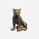 Louise Abel for Rookwood Pottery, Rare Nubian Black production Butch paperweight