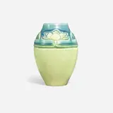 Rare Incised Mat vase with lotus blossoms by Kiiche Yamada for Rookwood Pottery, sold Jun 2023