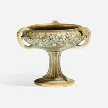 Paul Dachsel, Amphora footed vase with Mackintosh roses