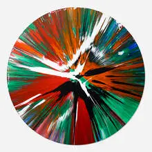 Circle Spin Painting by Damien Hirst, 2009, acrylic on paper, sold Oct 2022