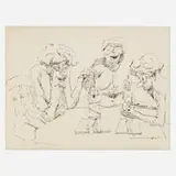 John Altoon, Untitled, 1966, ink on illustration board