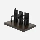Louis Mueller, The Thoughts of Two Only Children, 1985, bronze