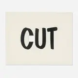 Kay Rosen, Cut Out, 1993, lithograph on paper