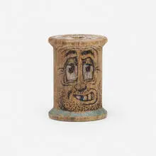 Robert Crumb, Mack, c. 1965, ink on wood spool
