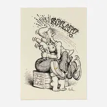 Robert Crumb, Splat, ink on paper