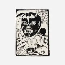 Dr Lakra, Untitled (Luchador Vampiro), 2004, ink on paper