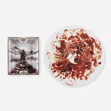 Plate; Ashtray (two works from the Peter Norton Christmas Project) by Vik Muniz, 1999, glazed earthenware, sold Oct 2022