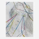 Kiki Smith, Summer Night, 2011, lithograph, glitter, colored pencil, and gold leaf on paper