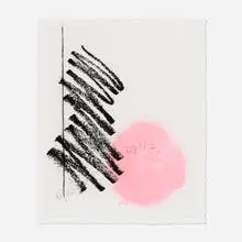 Richard Tuttle, Calm Down, 2012, color etching with acrylic spray on Somerset
