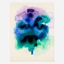 Untitled by Bill Alpert, acrylic on paper laid to board, sold Oct 2022