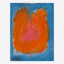 Untitled by Rex Ashlock, 1969, gouache on paper, sold Oct 2022