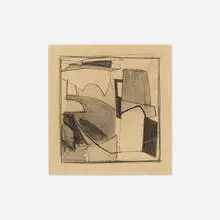 Nell Blaine, Abstraction, c. 1945, graphite on paper