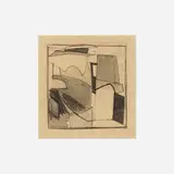 Nell Blaine, Abstraction, c. 1945, graphite on paper