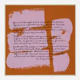 no right to the fruits by Corita Kent, 1972, screenprint in colors, sold Oct 2022