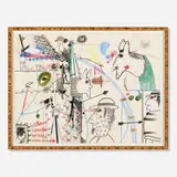 Roy De Forest, Drawing No. 65 (Man with Bumps), 1979, pastel on paper in artist's frame