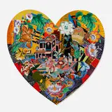 Miriam Schapiro, A Mandarin Heart, 1982, acrylic and fabric collage