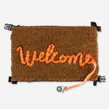 Welcome Mat by Banksy, 2020, mixed media, sold Oct 2022