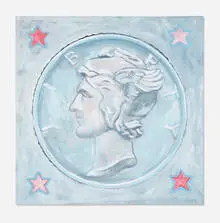 Robert Dowd, Mercury Dime, 1964, acrylic on canvas