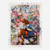 Thierry Guetta, Work Well Together (unique), 2018, screenprint in colors with hand-painted elements
